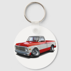 Chaveiro Caminhão 1970-72 Vermelho-Branco de Chevy C10
