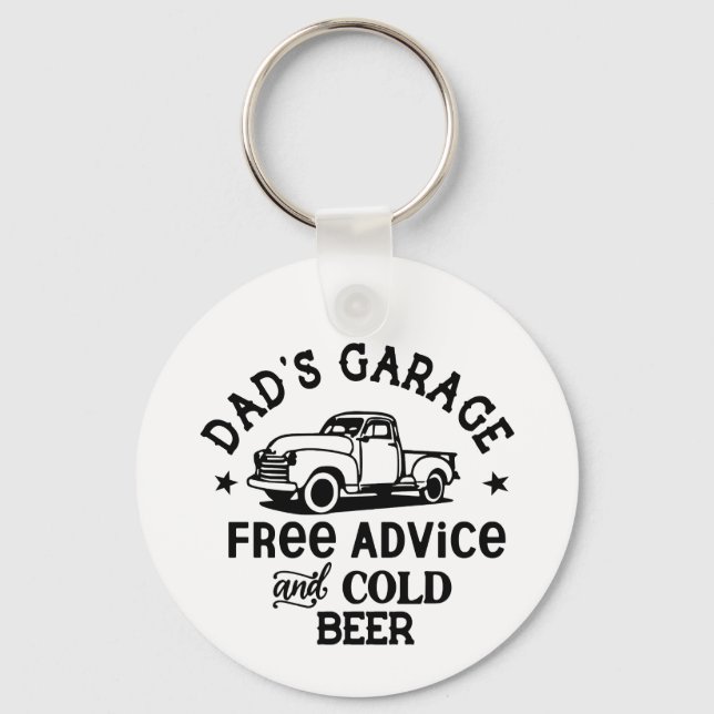 Chaveiro Caminhão de Garagem do Papai com Cerveja Grátis e  (Frente)