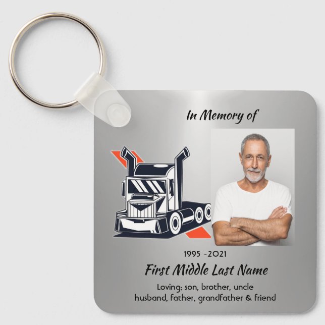 Chaveiro Caminhão Memorial Keepsake  (Frente)