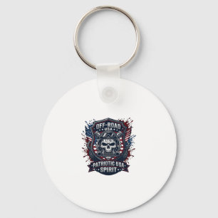 Chaveiro Caminhão Monstro de Caveira Patriótico 1776 Off Ro