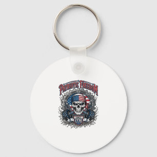 Chaveiro Caminhão Monstro de Caveira Patriótico 1776 Off Ro