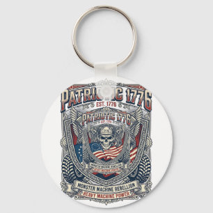 Chaveiro Caminhão Monstro Patriótico 1776 Crânio Off Road P