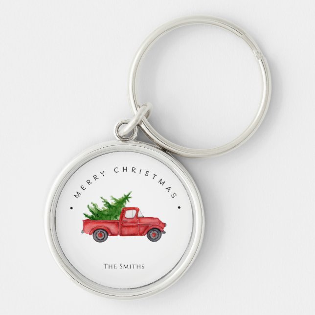 Chaveiro Caminhão Russo de Cores Vermelhos com Árvore de Na (Frente)