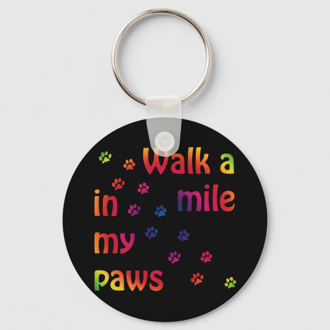 Chaveiro Caminhar uma milha (felino) (Frente)