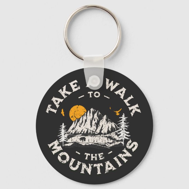 Chaveiro Caminhe Até As Montanhas Do Exterior (Frente)