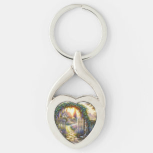 Chaveiro Caminho do Jardim Encantado de Cottagecore