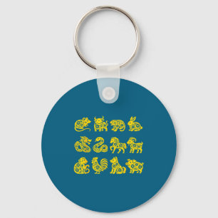 Chaveiro Camisa Ano Feliz Lunar Animais 12 Chineses