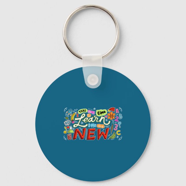 Chaveiro Camisa Aprenda Algo Educação Motivacional Aprender (Frente)