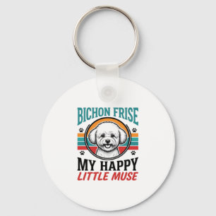 Chaveiro Camisa Bichon Frise Espírito Vintage Arte de Cacho