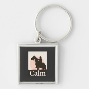 Chaveiro Camisa Calm Horse Self Care Quote - Minimalista Sl
