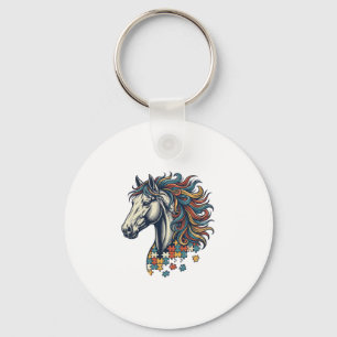 Chaveiro Camisa Colorida Peça de Cavalo Vintage Engraving T