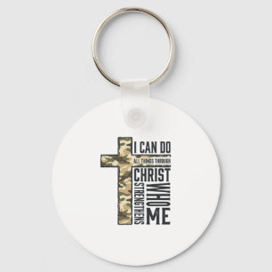 Chaveiro Camisa Cristã Cruz da Fé Posso Fazer Todas as Cois