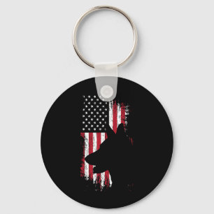Chaveiro Camisa da Bandeira Americana Pastor Alemão Usa Pat