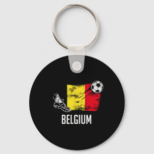 Chaveiro Camisa da bandeira da Bélgica time de futebol belg