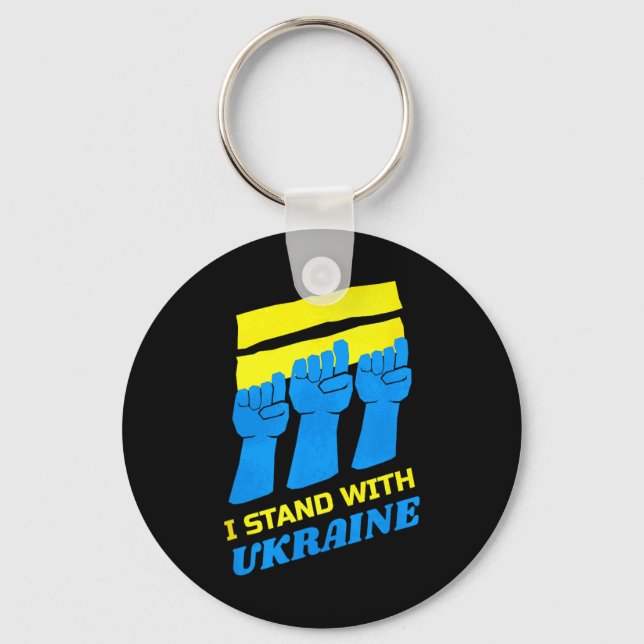 Chaveiro Camisa da Ucrânia Apoio Ucraniano Eu Apoio a Ucrân (Frente)