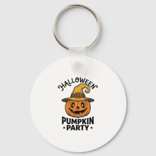 Chaveiro Camisa de Abóbora de Halloween Chapéu de Bruxa Vin