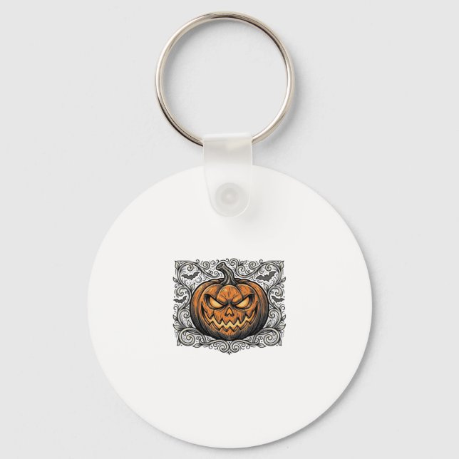 Chaveiro Camisa de Abóbora de Halloween com Desenho de Grav (Frente)