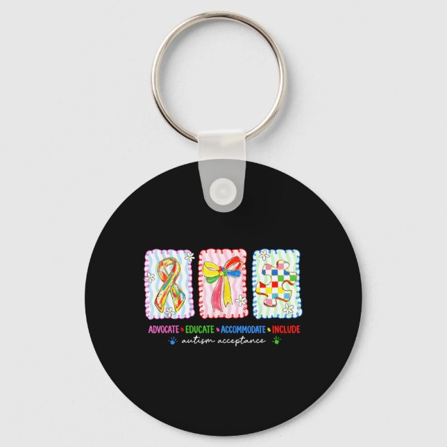 Chaveiro Camisa de Aceitação Conscientização do Autismo Sím (Frente)