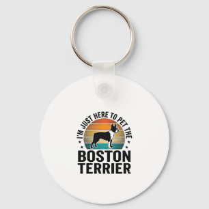 Chaveiro Camisa de Amante de Pet Vintage Boston Terrier Des