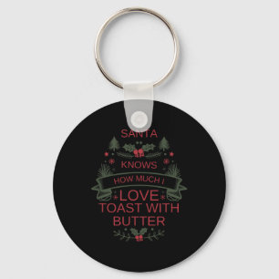 Chaveiro Camisa de Amante de Torrada e Manteiga de Natal pa