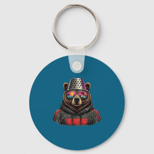 Chaveiro Camisa de Arte Urso Retro Queijo Ralador Chapéu