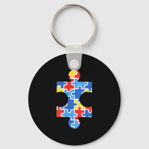 Chaveiro Camisa de Bolso de Peça de Puzzle de Conscientizaç