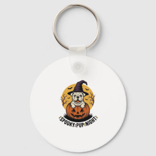 Chaveiro Camisa de Bulldog de Halloween com Cachorro de Abó