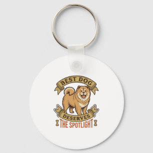 Chaveiro Camisa de Cachorro Chow Chow Gravura Vintage Diver