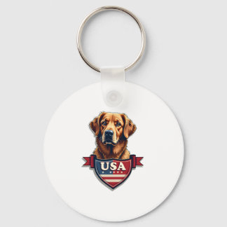 Chaveiro Camisa de cachorro vintage USA Retriever Heritage 