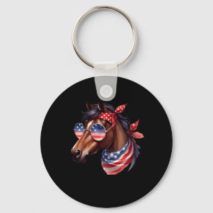 Chaveiro Camisa de cavalo 4 de julho para mulheres e menina