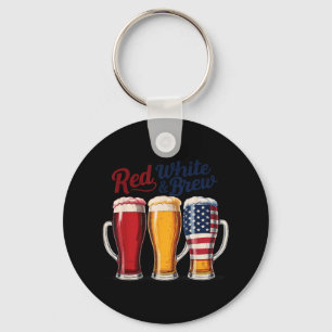 Chaveiro Camisa de Cerveja Vermelha Branca e Cerveja do 4 d
