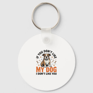 Chaveiro Camisa de Citação de Cachorro Engraçado Amante Vin
