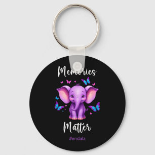 Chaveiro Camisa de Conscientização do Alzheimer Elefante Ro