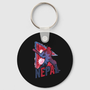 Chaveiro Camisa de críquete do Nepal Bandeira nepalesa Adep