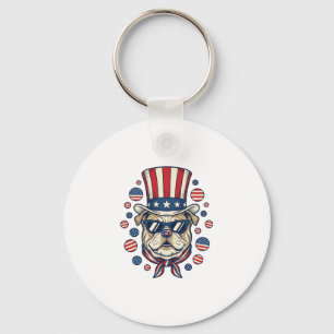Chaveiro Camisa de desenho de gravação vintage Patriotic Bu