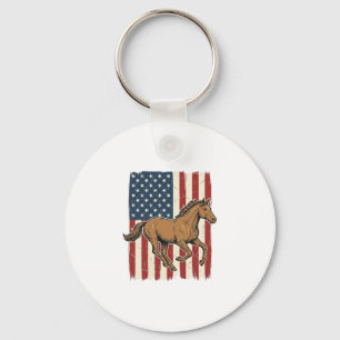 Chaveiro Camisa de Design de Bandeira Patriótica de Cavalo