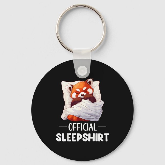 Chaveiro Camisa de dormir Sleeng Panda Vermelho Amantes de  (Frente)