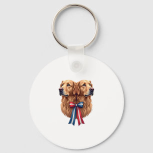 Chaveiro Camisa de Dupla Imagem do Golden Retriever Patriót