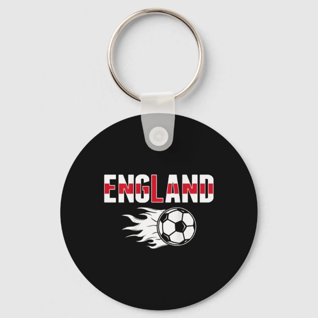 Chaveiro Camisa de Fã de Futebol da Inglaterra - Bandeira I (Frente)