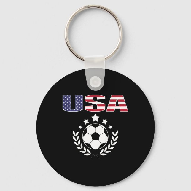 Chaveiro Camisa de Fã de Futebol Orgulhosamente Americano - (Frente)