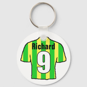 Chaveiro Camisa de Fã de Futebol para Personalizar.