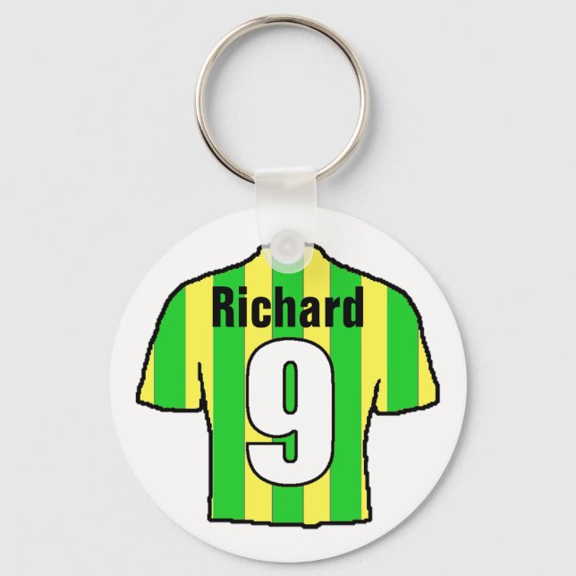 Chaveiro Camisa de Fã de Futebol para Personalizar. (Frente)
