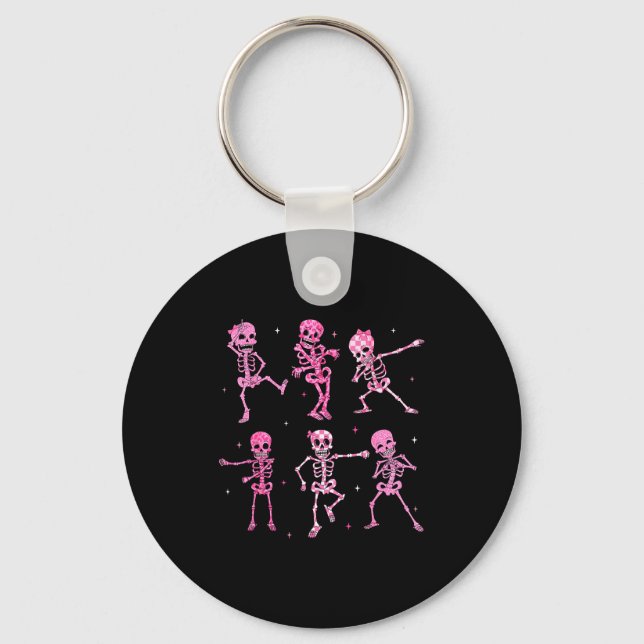 Chaveiro Camisa de Fantasia de Halloween de Esqueleto Dança (Frente)