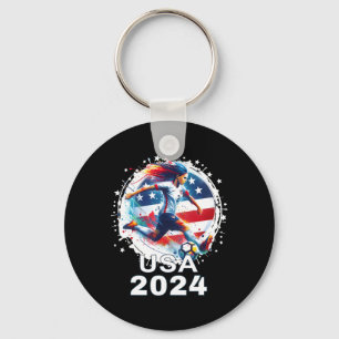 Chaveiro Camisa de Futebol Bandeira Americana Futebol Femin