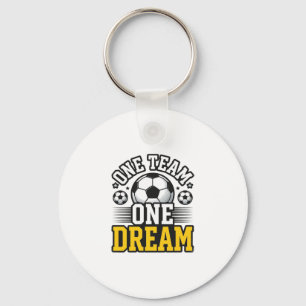 Chaveiro Camisa de Futebol Vintage One Team One Dream Desig