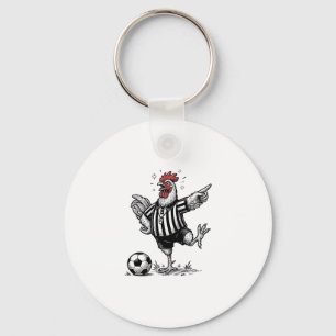 Chaveiro Camisa de Galinha Engraçada de Futebol Gravura Vin