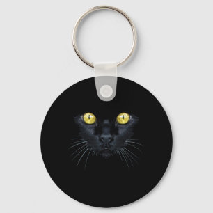 Chaveiro Camisa de Gato Preto Halloween Assustador Olhos Am