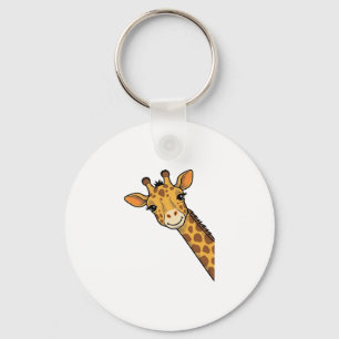 Chaveiro Camisa de Girafa Olhando de Esquina com Desenho de