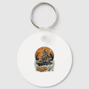 Chaveiro Camisa de Jet Ski de Halloween Vintage Skeleton Wi