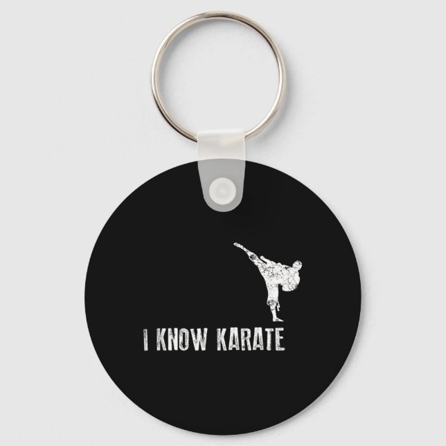 Chaveiro Camisa de Karate Eu Sei Karate Presente Legal de A (Frente)